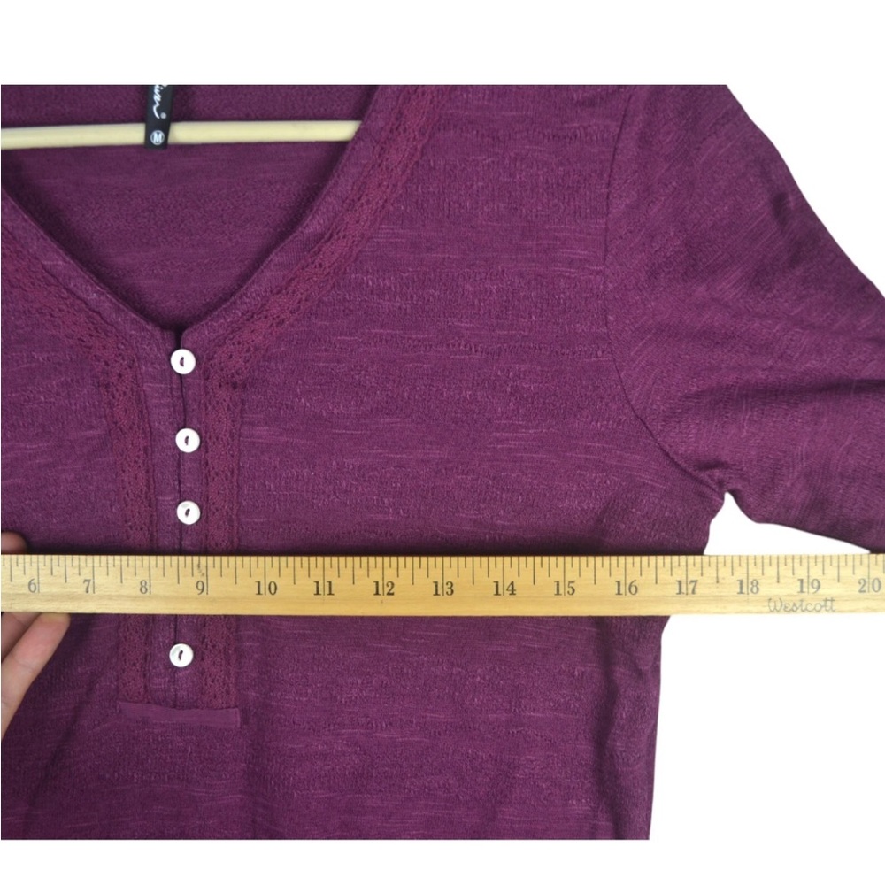 North River Women Purple Pullover T Shirt Top Sz M Long sleeves - Picture 10 of 10